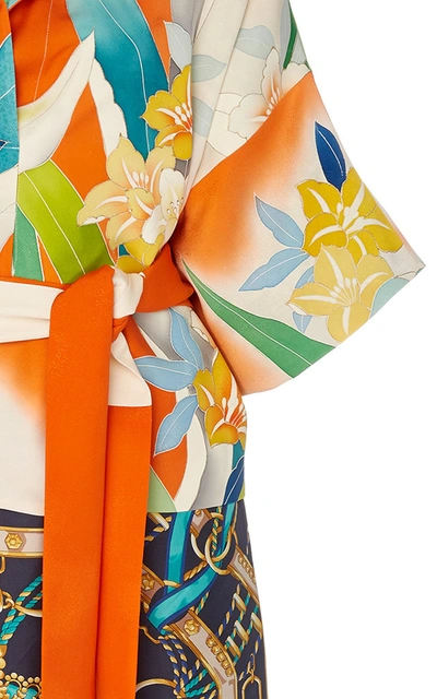 Shop Rianna + Nina Exclusive One Of A Kind Vibrant Silk Dress In Multi
