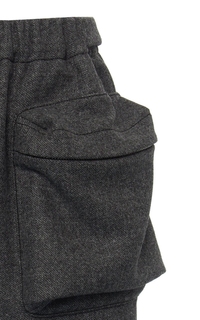 Shop Miu Miu Women's Wool Shorts In Grey