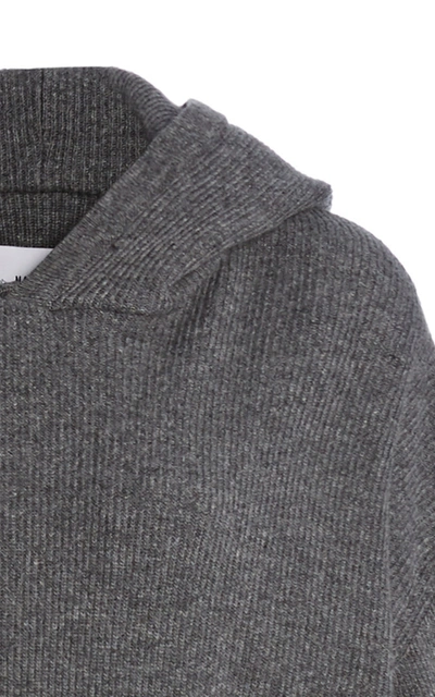 Shop Nanushka Women's Mog Cotton-jersey Hooded Sweatshirt In Grey