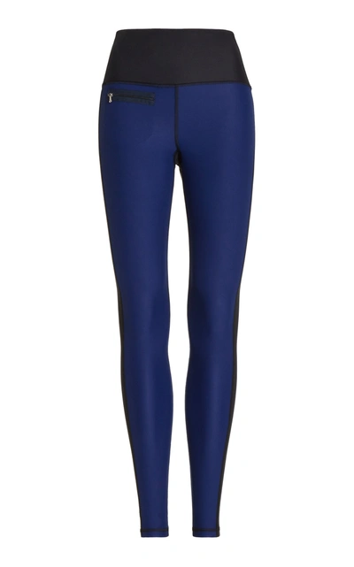 Shop Erin Snow Women's Peri Sueded Eco-colorblock Leggings In Navy