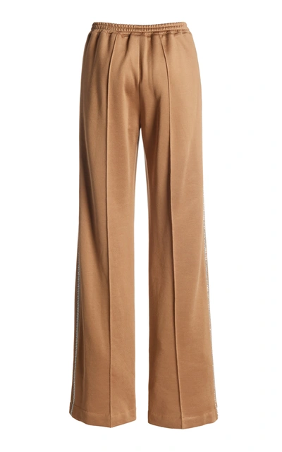 Shop Area Stretch-cotton Wide-leg Sweat Pants In Neutral