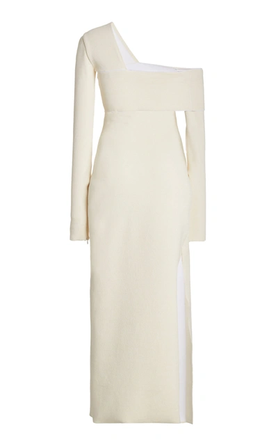 Shop Proenza Schouler Women's Bandage One-shoulder Silk-blend Maxi Dress In White