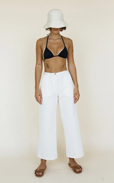 Shop Ciao Lucia Women's Orlando Cotton Wide-leg Pants In Black,white