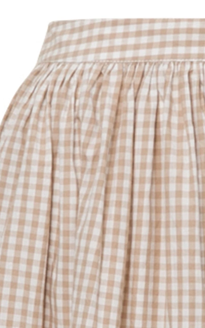 Shop Bytimo Women's Gingham Midi Skirt In Neutral