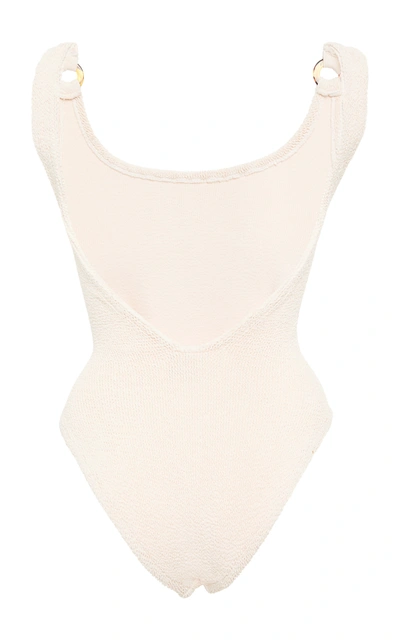 Hunza G Solitaire One Piece Swimsuit In Neutral,brown