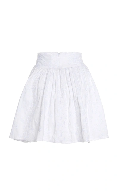 Shop Agua By Agua Bendita Tropic Linen Mini Skirt In White