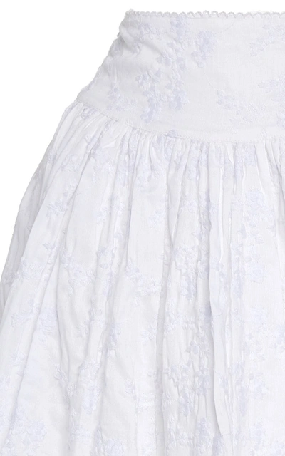 Shop Agua By Agua Bendita Tropic Linen Mini Skirt In White