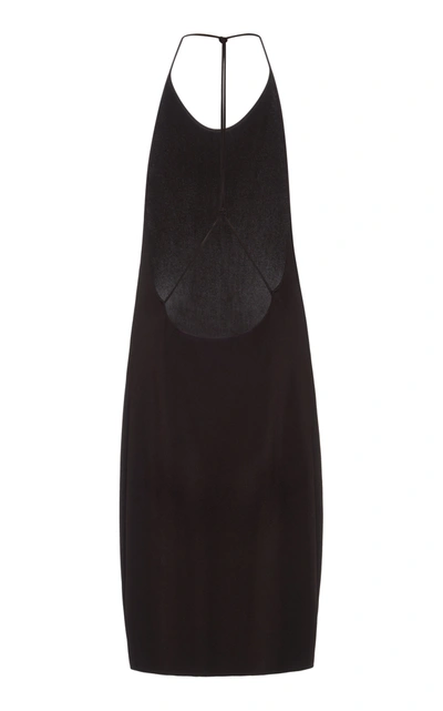 Shop Bottega Veneta Stretch-jersey Halterneck Dress In Black