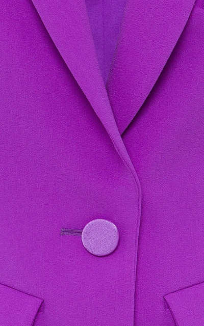 Shop Alex Perry Women's Alex Stretch Crepe Blazer In Purple,yellow
