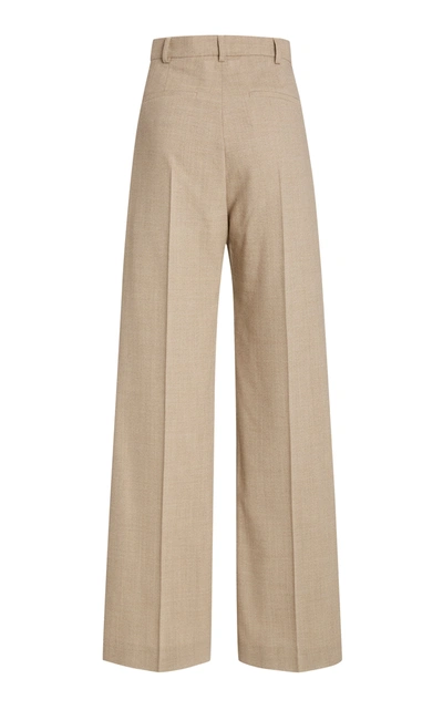 Shop La Collection Phoebe Crepe Wool Trousers In Grey