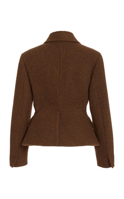 Miu Miu Single-breasted Fitted Jacket In Neutral