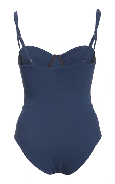 Shop Anemone The Balconette Underwire One Piece In Blue