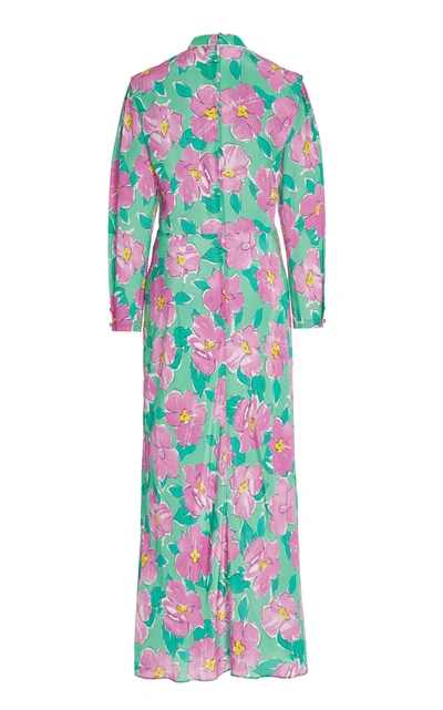 Shop Rixo London Women's Cherie Ruffled Floral Silk Maxi Dress