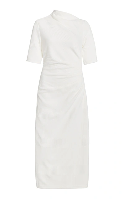 Shop Acler Women's Parkfield Draped Crepe Midi Dress In White