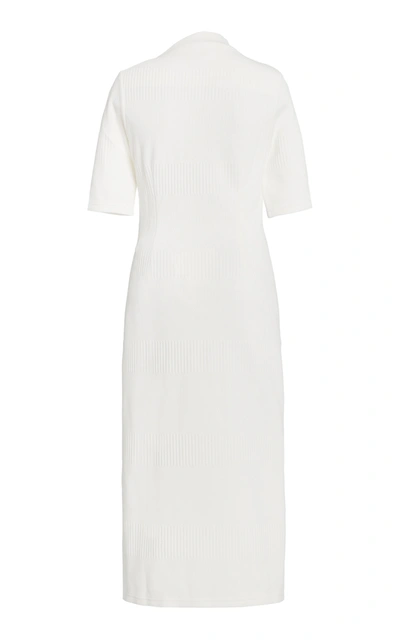 Shop Acler Women's Parkfield Draped Crepe Midi Dress In White