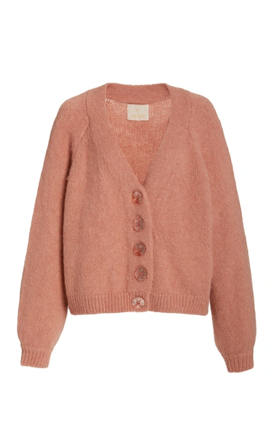 Shop Bytimo Women's Hairy Alpaca-blend Knit Cardigan In Pink