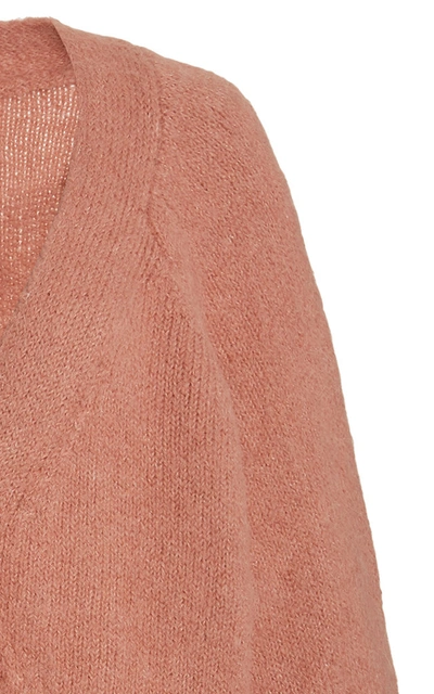 Shop Bytimo Women's Hairy Alpaca-blend Knit Cardigan In Pink