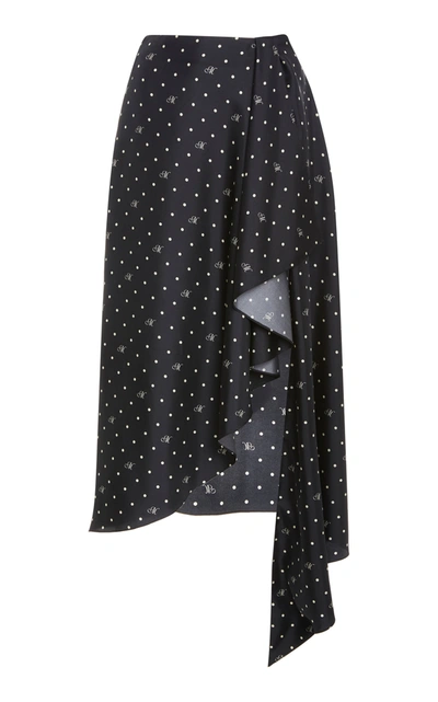 Shop Monse Women's M Dot Cascade Slip Skirt In Print