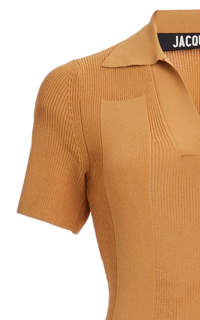 Shop Jacquemus Women's Stretch-knit Maxi Dress In Yellow