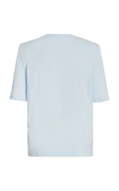 Shop Attico Women's Cotton-jersey T-shirt In Blue