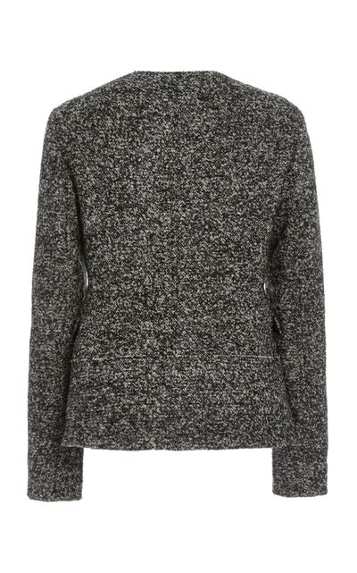 Shop Joseph Women's Jeranne Wool-blend Bouclã© Tweed Blazer Top In Black,white