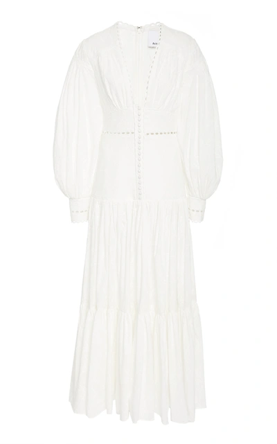 Shop Acler Women's Hender Cotton-eyelet Maxi Dress In White