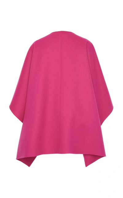 Shop Valentino Women's Rockstud-detailed Wool-cashmere Cape In Pink