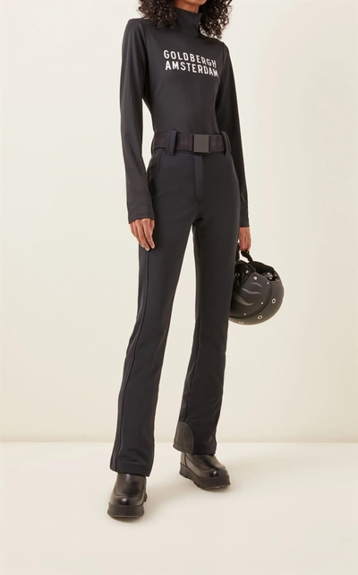 Shop Goldbergh Pippa Stretch-shell Flared-leg Ski Pants In Black