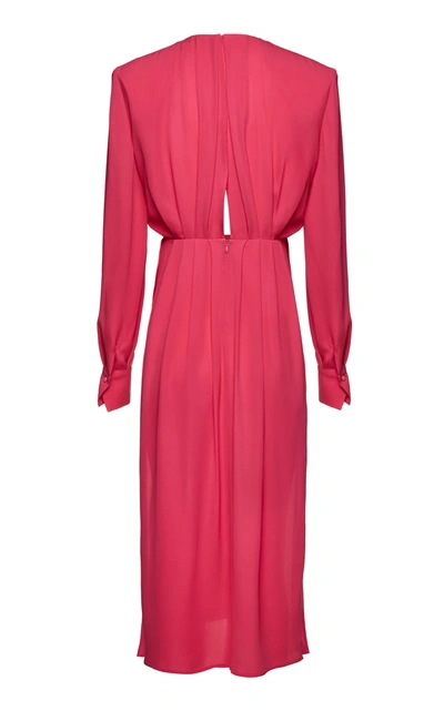 Shop Magda Butrym Women's Cutout Silk Midi Dress In Pink