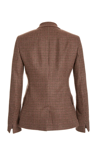 Shop Akris Gala Double-breasted Cashmere Blazer In Brown