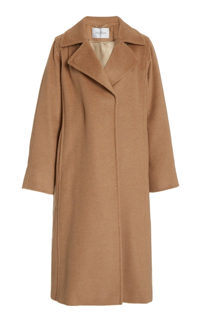 Shop Max Mara Women's Manuela Belted Camel Wool Trench Coat In Black,neutral