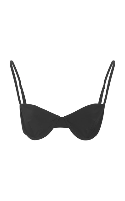 Shop Anemone Balconette Underwire Bikini Top In Black