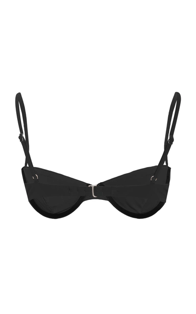 Shop Anemone Balconette Underwire Bikini Top In Black