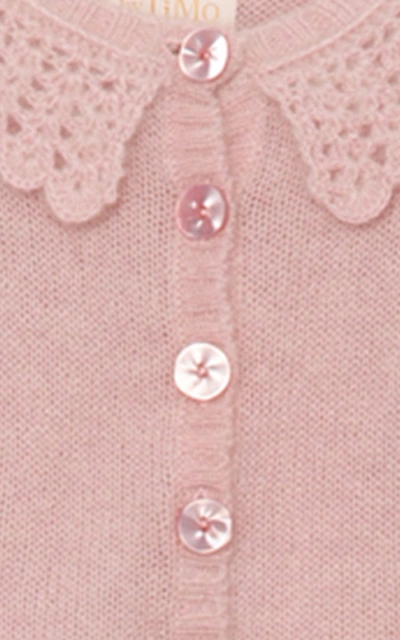Shop Bytimo Wool-mohair Knit Cardigan In Pink