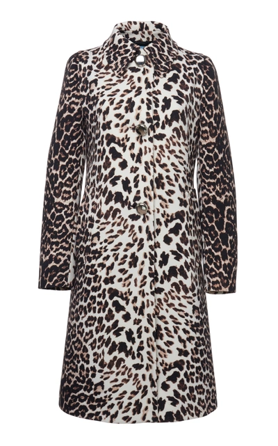 Shop Prada Printed Gabardine Coat