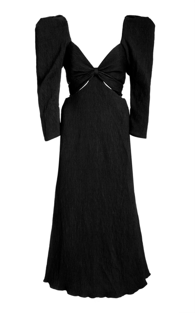 Shop Johanna Ortiz The Silence Inside Me Cutout Crepe Dress In Black