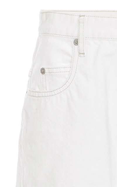 Shop Isabel Marant Étoile Corsyj Rigid High-rise Straight-leg Jean In White