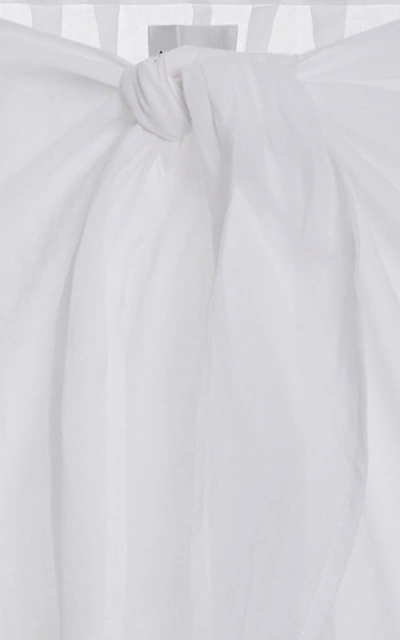 Shop Anemos Women's Ramie Maxi Wrap Skirt In White