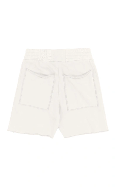 Shop Les Tien Women's Classic Fleece Yacht Cotton Shorts In White