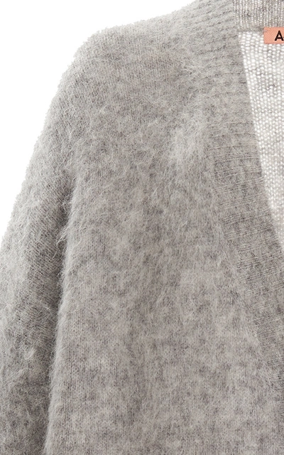 Shop Acne Studios Rives Oversized Knitted Cardigan In Grey