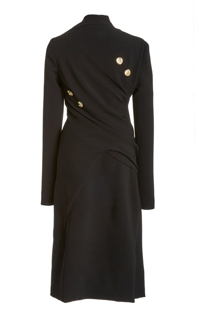 Shop Proenza Schouler Women's Twisted Matte Viscose-crepe Dress In Black