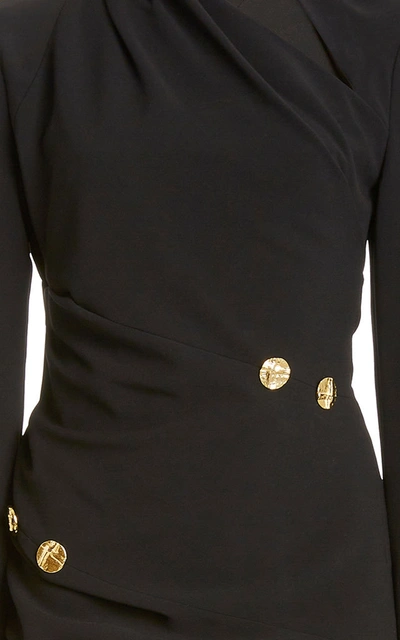 Shop Proenza Schouler Women's Twisted Matte Viscose-crepe Dress In Black