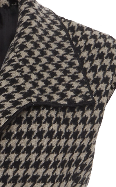 Shop Agnona Asymmetric Wool-cashmere Vest In Black/white