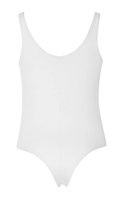 Shop Atm Anthony Thomas Melillo V-neck Bodysuit In White
