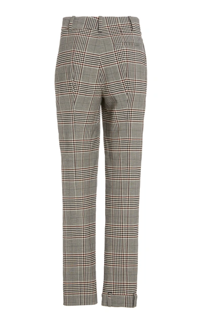 Shop Monse Plaid Upside Down Skinny Leg Pants