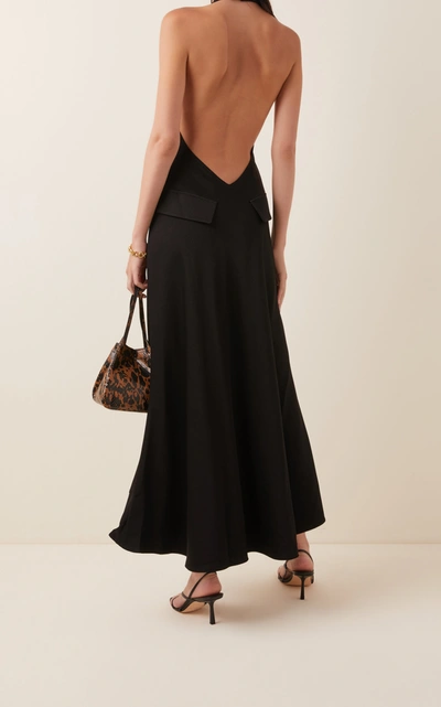 Shop Maggie Marilyn Fate Has Bought Us Here Halterneck Crepe Maxi Dress In Black
