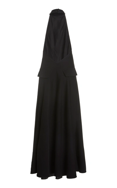 Shop Maggie Marilyn Fate Has Bought Us Here Halterneck Crepe Maxi Dress In Black