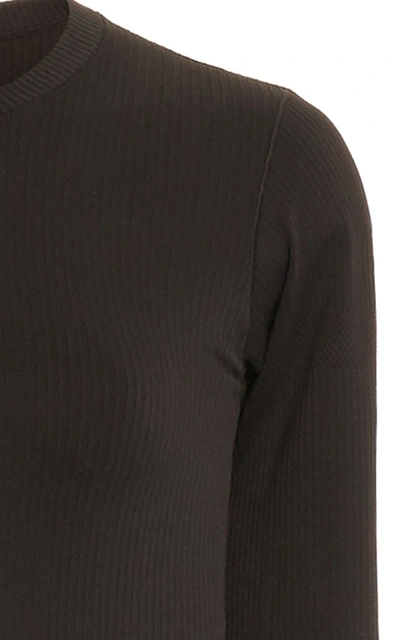 Shop Cordova Ribbed-knit Base Layer Top In Black