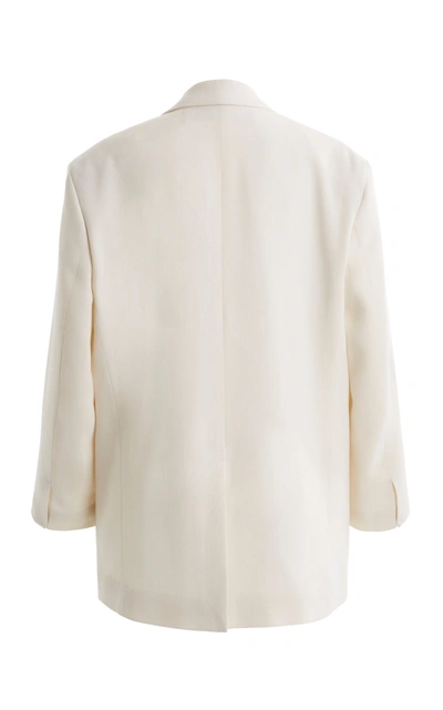 Shop Jacquemus Oversized Wool-blend Blazer In White
