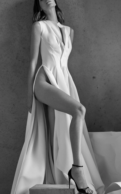 Shop Maticevski Women's Poignant Crepe Gown In White